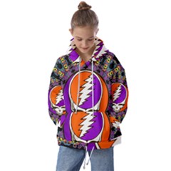 Gratefuldead Grateful Dead Pattern Kids  Oversized Hoodie by Cowasu