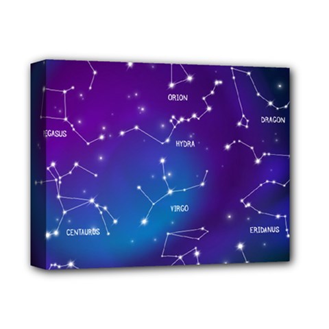 Realistic Night Sky With Constellations Deluxe Canvas 14  X 11  (stretched) by Cowasu