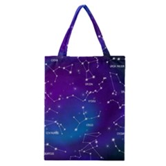 Realistic Night Sky With Constellations Classic Tote Bag by Cowasu