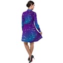 Realistic Night Sky With Constellations Long Sleeve Chiffon Shirt Dress View2