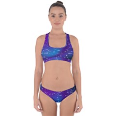 Realistic Night Sky With Constellations Cross Back Hipster Bikini Set by Cowasu