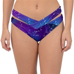 Realistic Night Sky With Constellations Double Strap Halter Bikini Bottoms by Cowasu