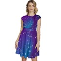 Realistic Night Sky With Constellations Cap Sleeve High Waist Dress View1