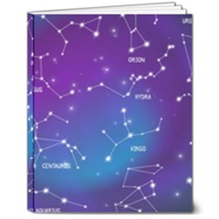 Realistic Night Sky With Constellations 8  X 10  Hardcover Notebook