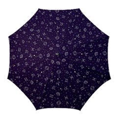 Vector Seamless Dark Zodiac Sign Star Symbol Pattern Golf Umbrellas by Bedest