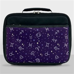 Vector Seamless Dark Zodiac Sign Star Symbol Pattern Lunch Bag by Bedest