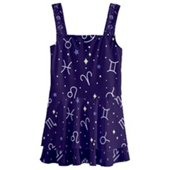 Vector Seamless Dark Zodiac Sign Star Symbol Pattern Kids  Layered Skirt Swimsuit by Bedest