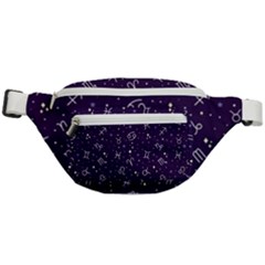 Vector Seamless Dark Zodiac Sign Star Symbol Pattern Fanny Pack by Bedest