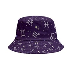 Vector Seamless Dark Zodiac Sign Star Symbol Pattern Inside Out Bucket Hat