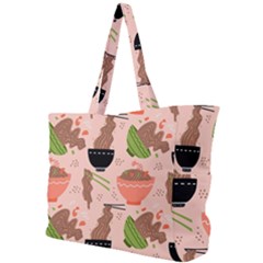 Japanese Street Food Soba Noodle In Bowl Pattern Simple Shoulder Bag