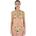 Seamless Pattern Of Sunglasses Tropical Leaves And Flower Perfectly Cut Out Bikini Set View1