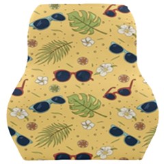 Seamless Pattern Of Sunglasses Tropical Leaves And Flower Car Seat Back Cushion 