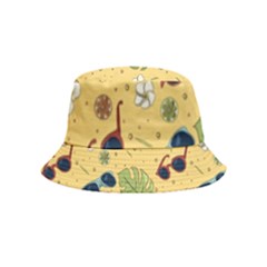 Seamless Pattern Of Sunglasses Tropical Leaves And Flower Bucket Hat (kids) by Bedest