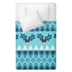 Blue Christmas Vintage Ethnic Seamless Pattern Duvet Cover Double Side (single Size) by Bedest