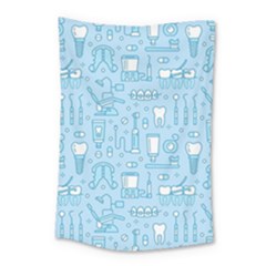 Dentist Blue Seamless Pattern Small Tapestry