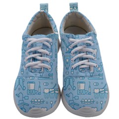 Dentist Blue Seamless Pattern Mens Athletic Shoes by Bedest