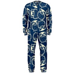 Cute Seamless Owl Background Pattern Onepiece Jumpsuit (men) by Bedest