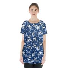 Cute Seamless Owl Background Pattern Skirt Hem Sports Top