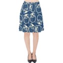 Cute Seamless Owl Background Pattern Velvet High Waist Skirt View1