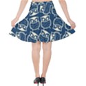 Cute Seamless Owl Background Pattern Velvet High Waist Skirt View2