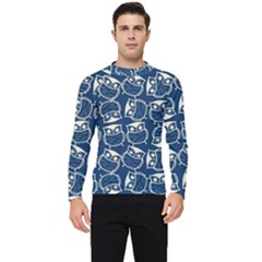 Cute Seamless Owl Background Pattern Men s Long Sleeve Rash Guard by Bedest