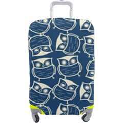 Cute Seamless Owl Background Pattern Luggage Cover (large) by Bedest