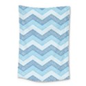 Seamless Pattern Of Cute Summer Blue Line Zigzag Small Tapestry View1