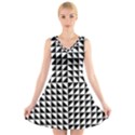 Optical-illusion-illusion-black V-Neck Sleeveless Dress View1