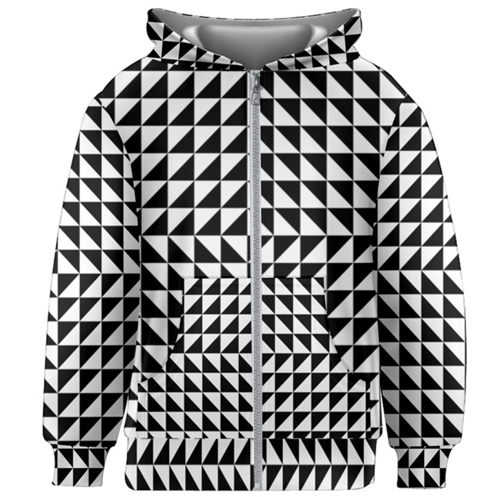 Optical-illusion-illusion-black Kids  Zipper Hoodie Without Drawstring