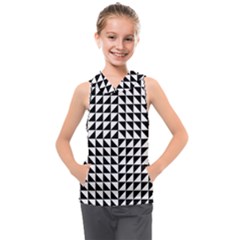 Optical-illusion-illusion-black Kids  Sleeveless Hoodie by Bedest