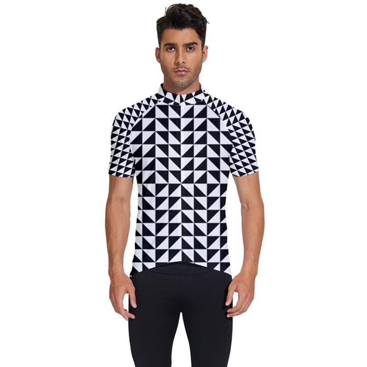 Optical-illusion-illusion-black Men s Short Sleeve Cycling Jersey