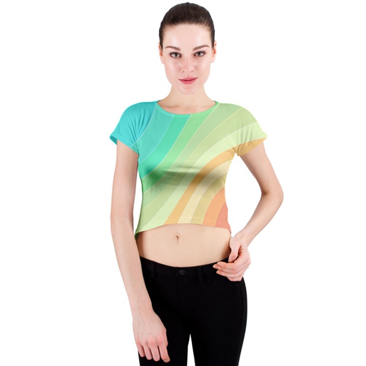 Arrangement-aesthetics-aesthetic Crew Neck Crop Top