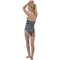 Optical-illusion-chessboard-tunnel Go with the Flow One Piece Swimsuit View2