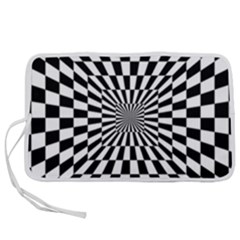 Optical-illusion-chessboard-tunnel Pen Storage Case (s) by Bedest