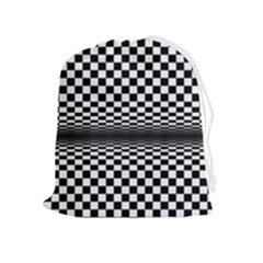 Art-optical-black-white-contrast Drawstring Pouch (xl) by Bedest