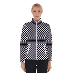 Art-optical-black-white-contrast Women s Bomber Jacket by Bedest