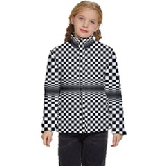 Art-optical-black-white-contrast Kids  Puffer Bubble Jacket Coat by Bedest