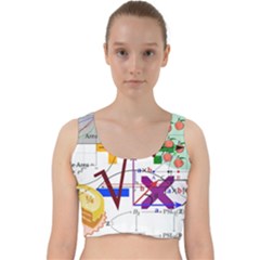 Mathematics Formula Physics School Velvet Racer Back Crop Top by Bedest