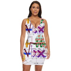 Mathematics Formula Physics School Draped Bodycon Dress