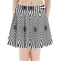 Starburst-sunburst-hypnotic Pleated Mini Skirt by Bedest