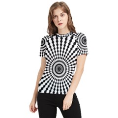 Starburst-sunburst-hypnotic Women s Short Sleeve Rash Guard by Bedest