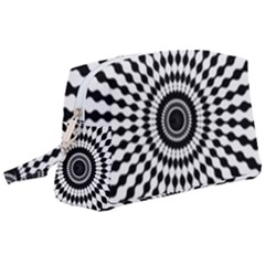 Starburst-sunburst-hypnotic Wristlet Pouch Bag (large) by Bedest