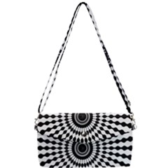 Starburst-sunburst-hypnotic Removable Strap Clutch Bag by Bedest