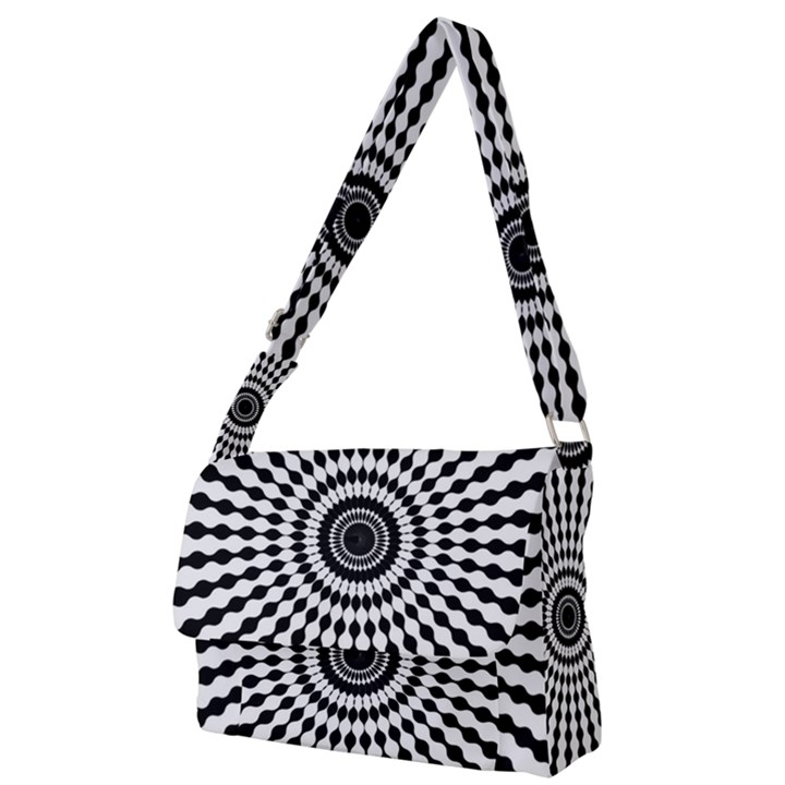 Starburst-sunburst-hypnotic Full Print Messenger Bag (L)