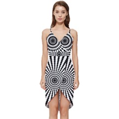 Starburst-sunburst-hypnotic Wrap Frill Dress by Bedest