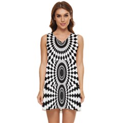 Starburst-sunburst-hypnotic Tiered Sleeveless Mini Dress by Bedest