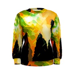 Forest-trees-nature-wood-green Women s Sweatshirt by Bedest