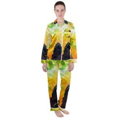 Forest-trees-nature-wood-green Women s Long Sleeve Satin Pajamas Set	 by Bedest