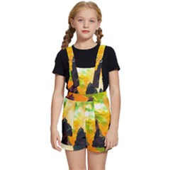 Forest-trees-nature-wood-green Kids  Short Overalls by Bedest