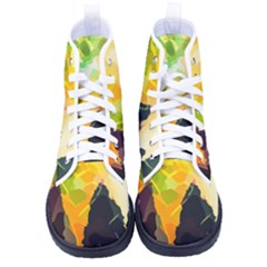 Forest-trees-nature-wood-green Women s High-top Canvas Sneakers by Bedest